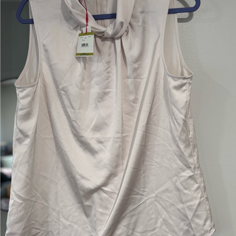 Anne Klein size 14 Elegant Cream Sleeveless Top